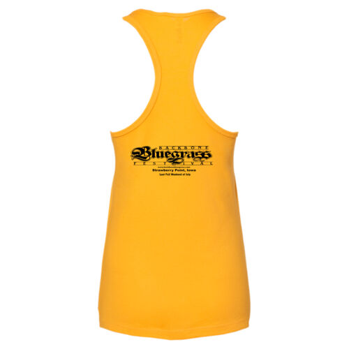 Women's Jersey Racerback Tank - All Black - Front/Back Thumbnail