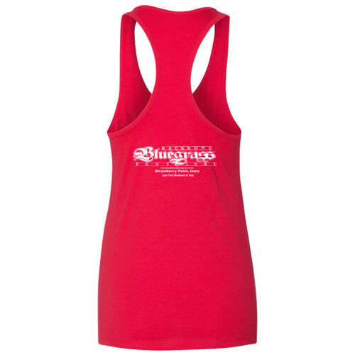 Women's Jersey Racerback Tank - All White - Front/Back Thumbnail
